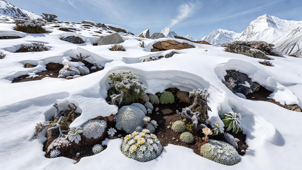 How Microclimates Shape Unique Plant Adaptations in Remote Mountain Snow Zones